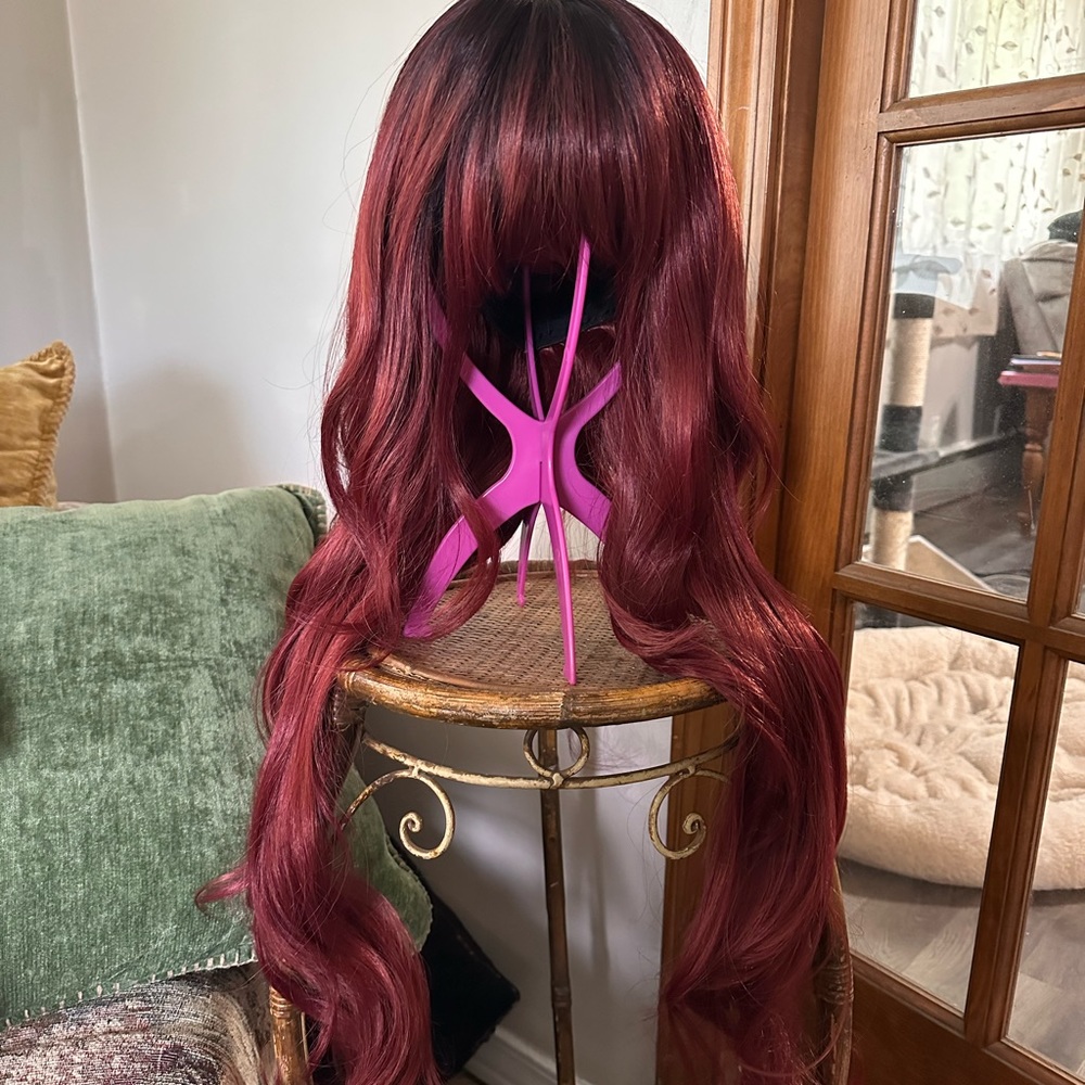 Brand new Red Wig Human Silk Blend